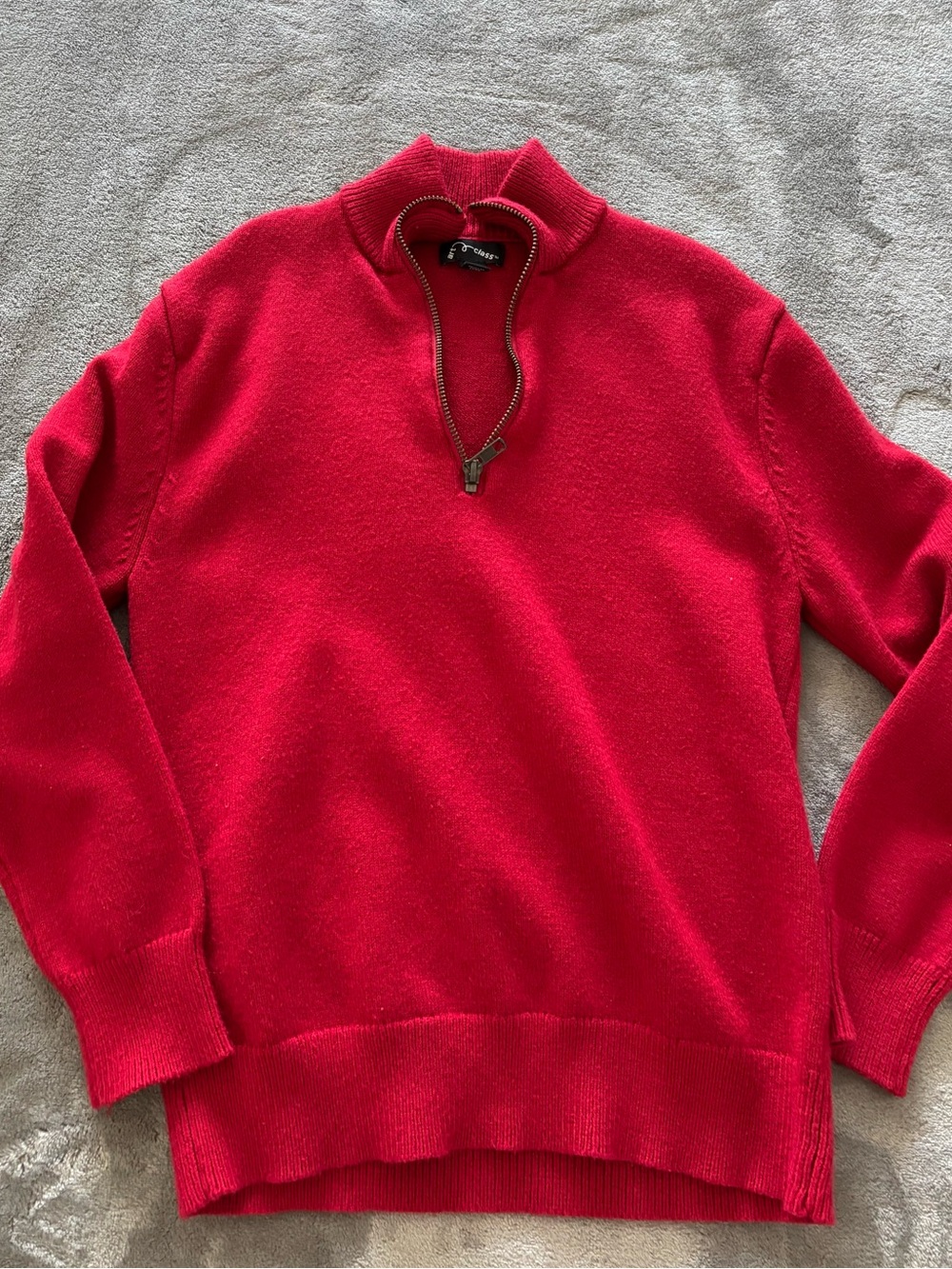 Art Class Boys Red Quarter-Zip Sweater - Size 8